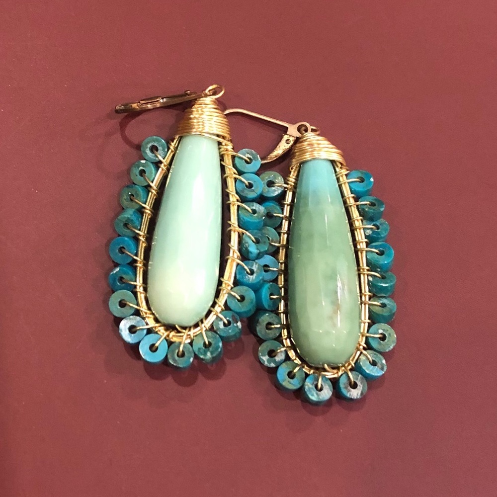 Amanda Sterrett turquoise dangle/drop earrings